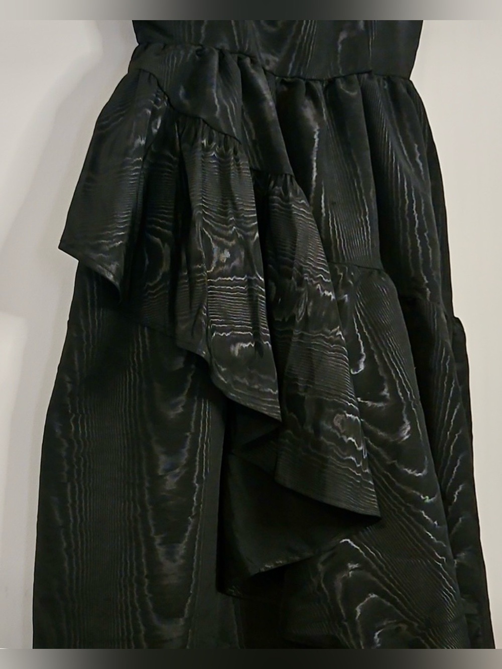 Kate Spade, Black Asymmetric Tiered Midi Dress, NWT, Small, P2P:17” - Picture 5 of 9
